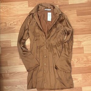 Abercrombie Long-Sleeve Satin Shirt